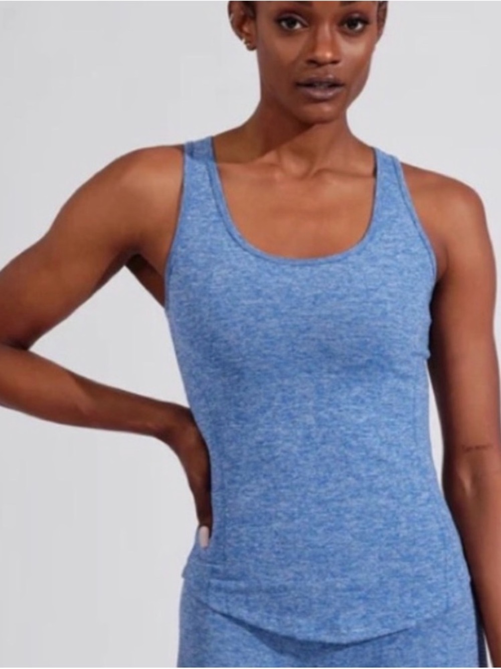 BuffBunny Seamless Blue Heather Tank Top